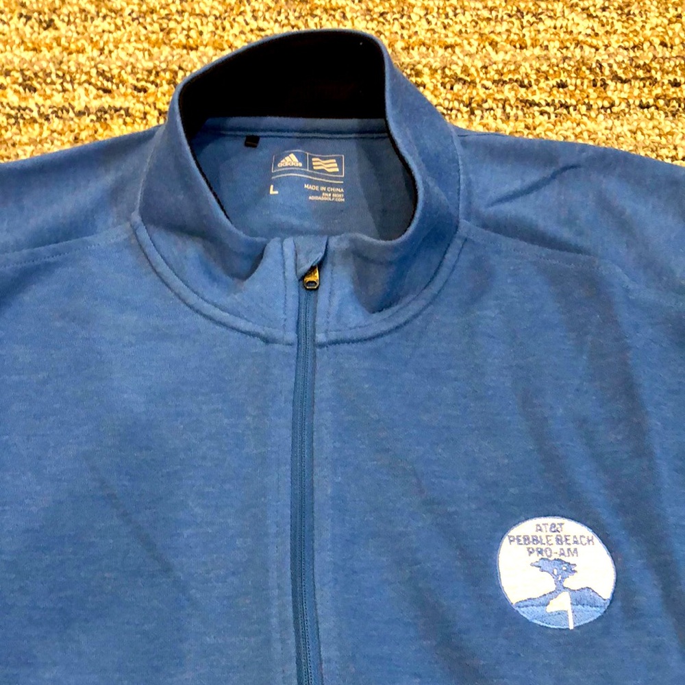 adidas Blue Men's Zip-Up Sweater